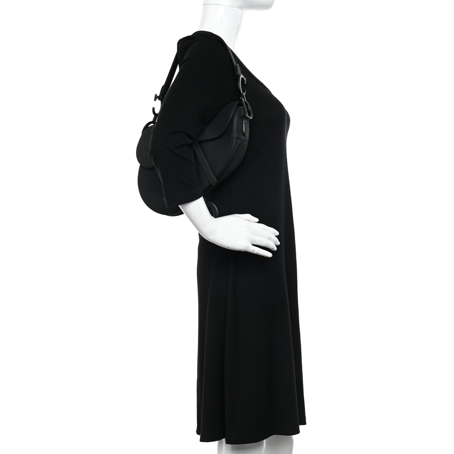 Christian Dior Ultra Matte Calfskin Saddle Bag Black 2 of 10