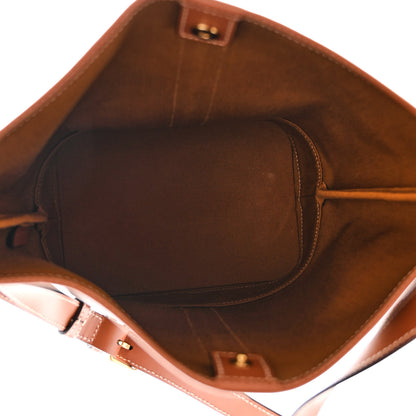 Celine Triomphe Canvas Calfskin Small Bucket Bag Tan 5 of 9