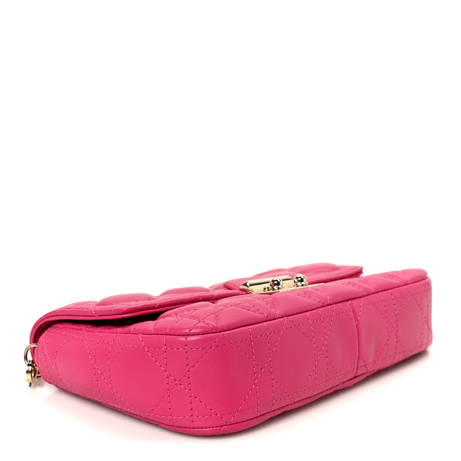 Christian Dior Lambskin Cannage Miss Dior Promenade Pouch Fuchsia 4 of 10