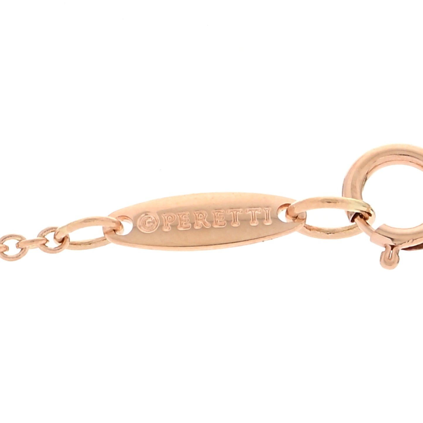 18K Rose Gold 9mm Elsa Peretti Bean Pendant Necklace