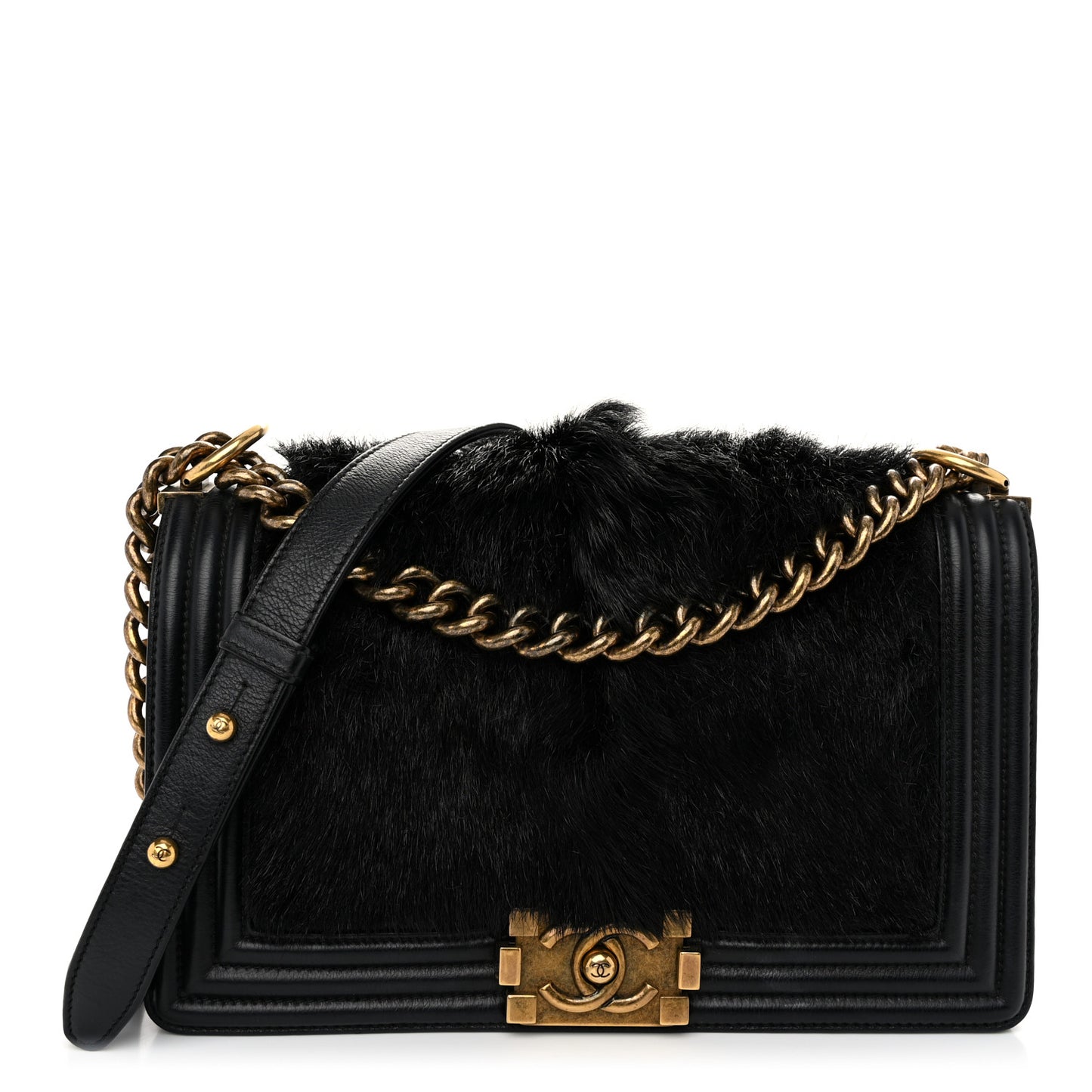 Goat Hair Medium Celtic Boy Flap Black
