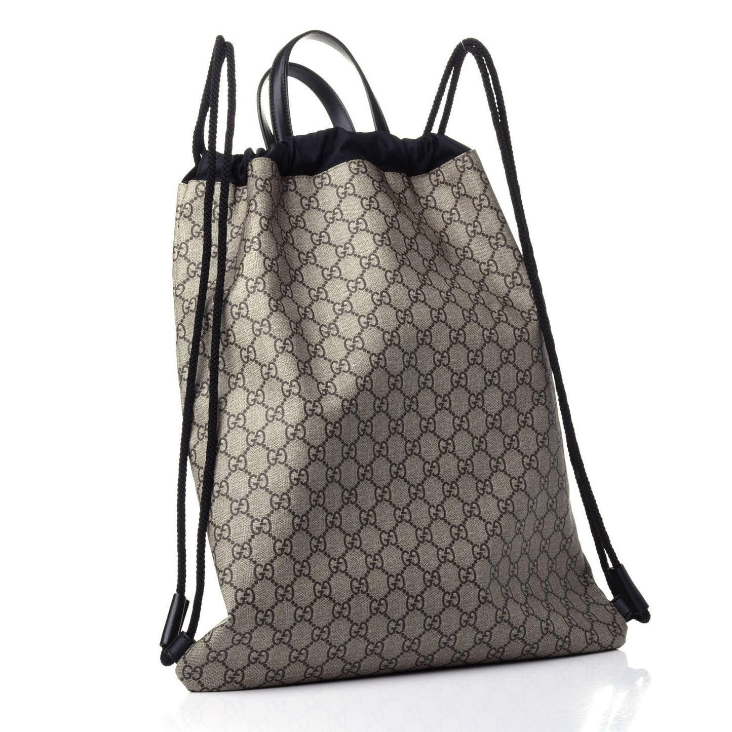 GG Supreme Monogram Angry Cat Drawstring Backpack