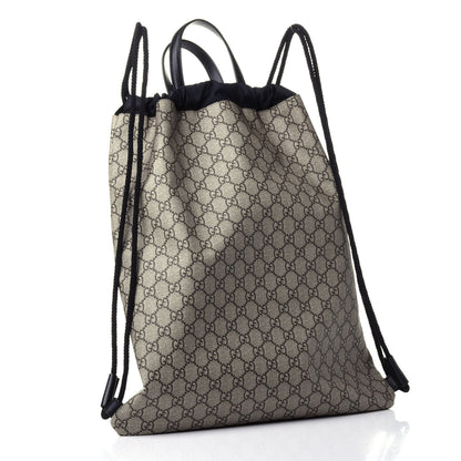 Gucci GG Supreme Monogram Angry Cat Drawstring Backpack 2 of 4