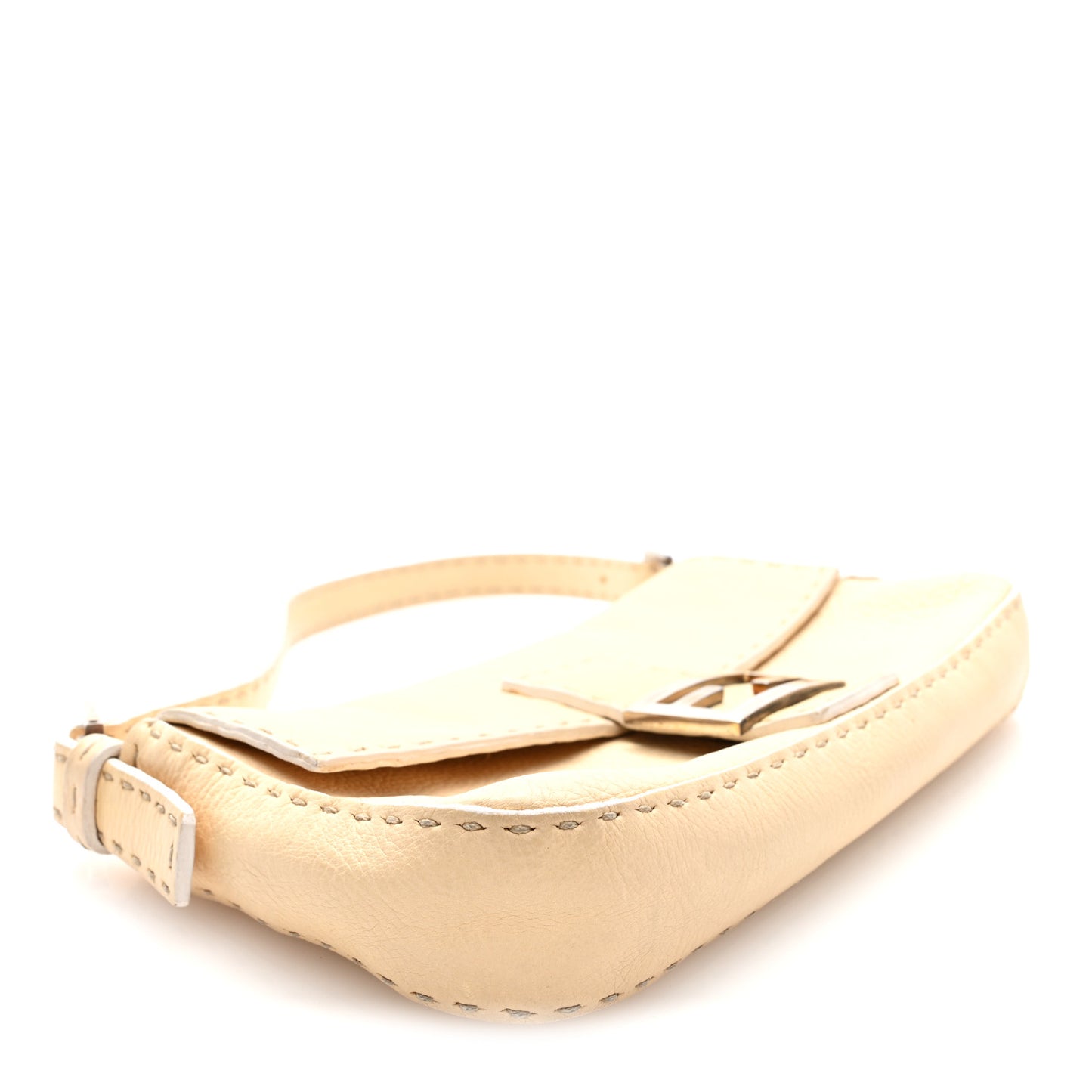 Calfskin Romano Selleria Baguette Beige
