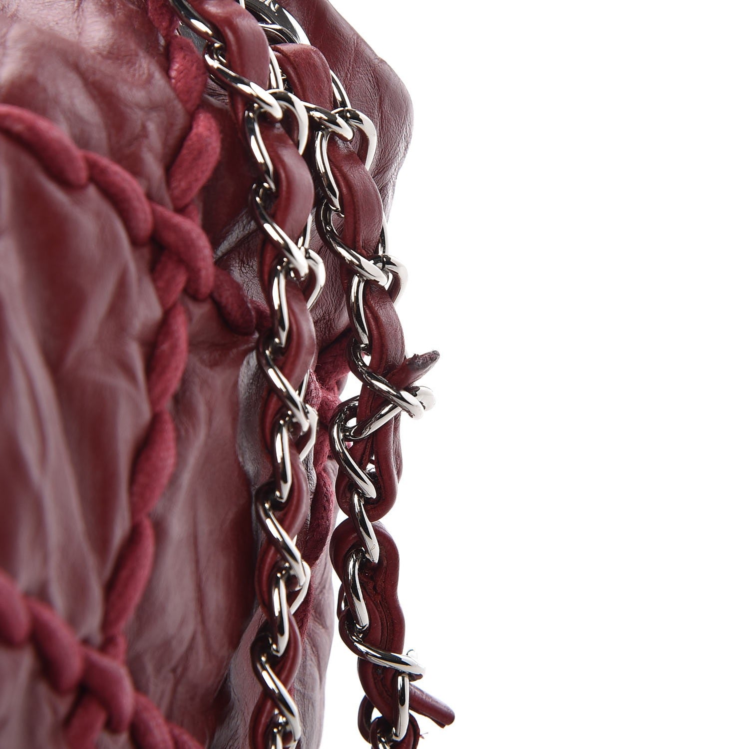 Chanel Calfskin Medium Ultra Stitch Flap Dark Red 9 of 9