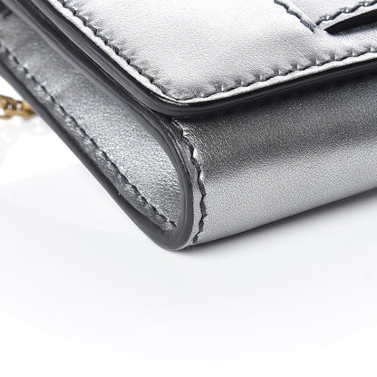 Christian Dior Metallic Calfskin J'adior Croisiere Chain Wallet Graphite 8 of 10