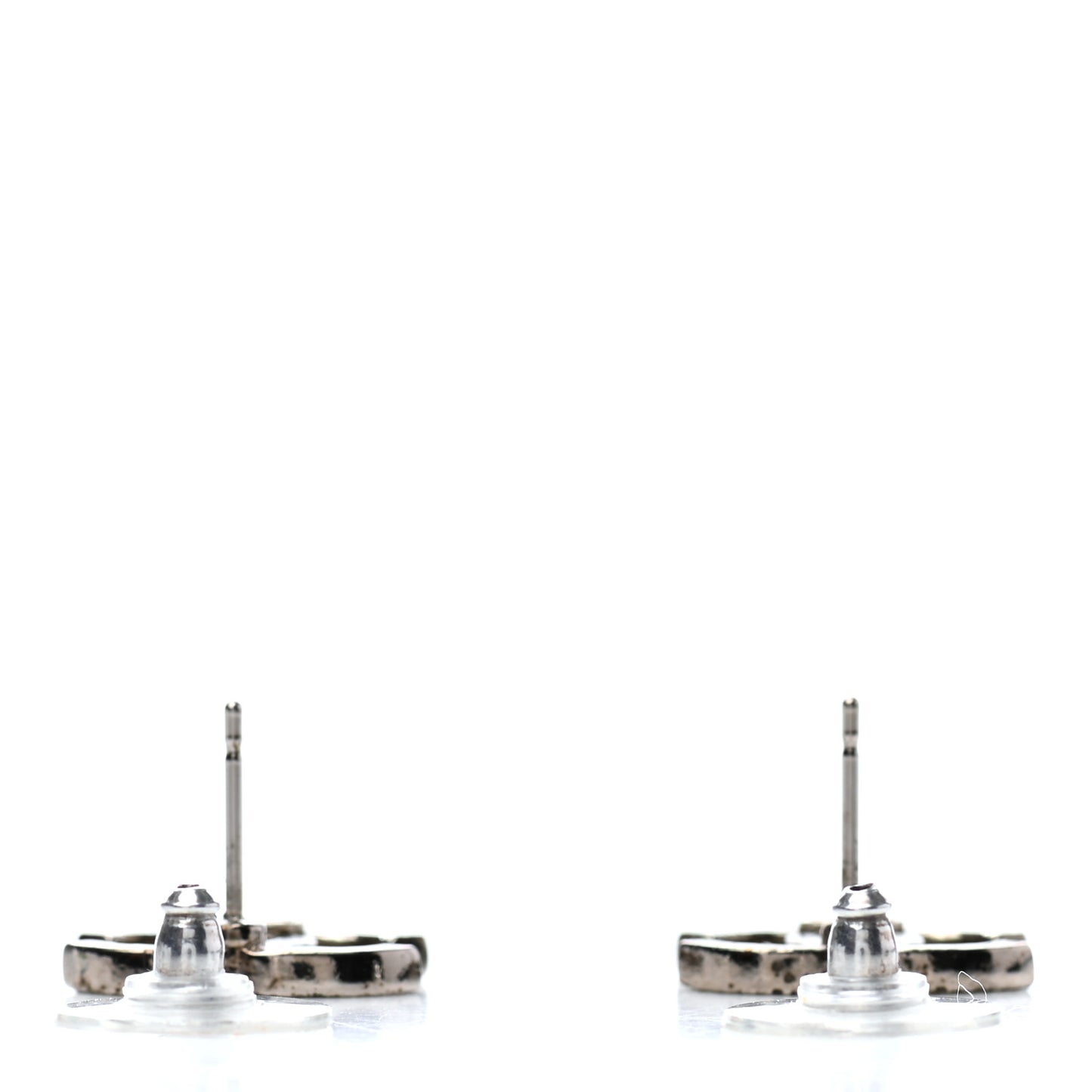 Crystal CC Earrings Silver