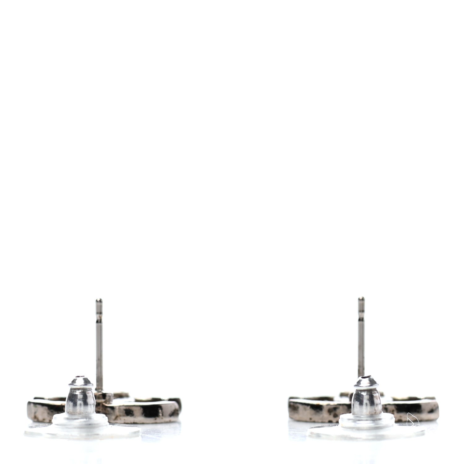 Chanel Crystal CC Earrings Silver 3 of 4