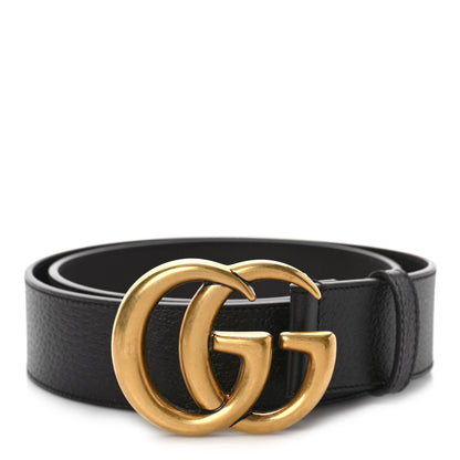 Gucci Textured Dollar Calfskin Double G 40mm Belt 85 34 Dark Cocoa 1 of 3