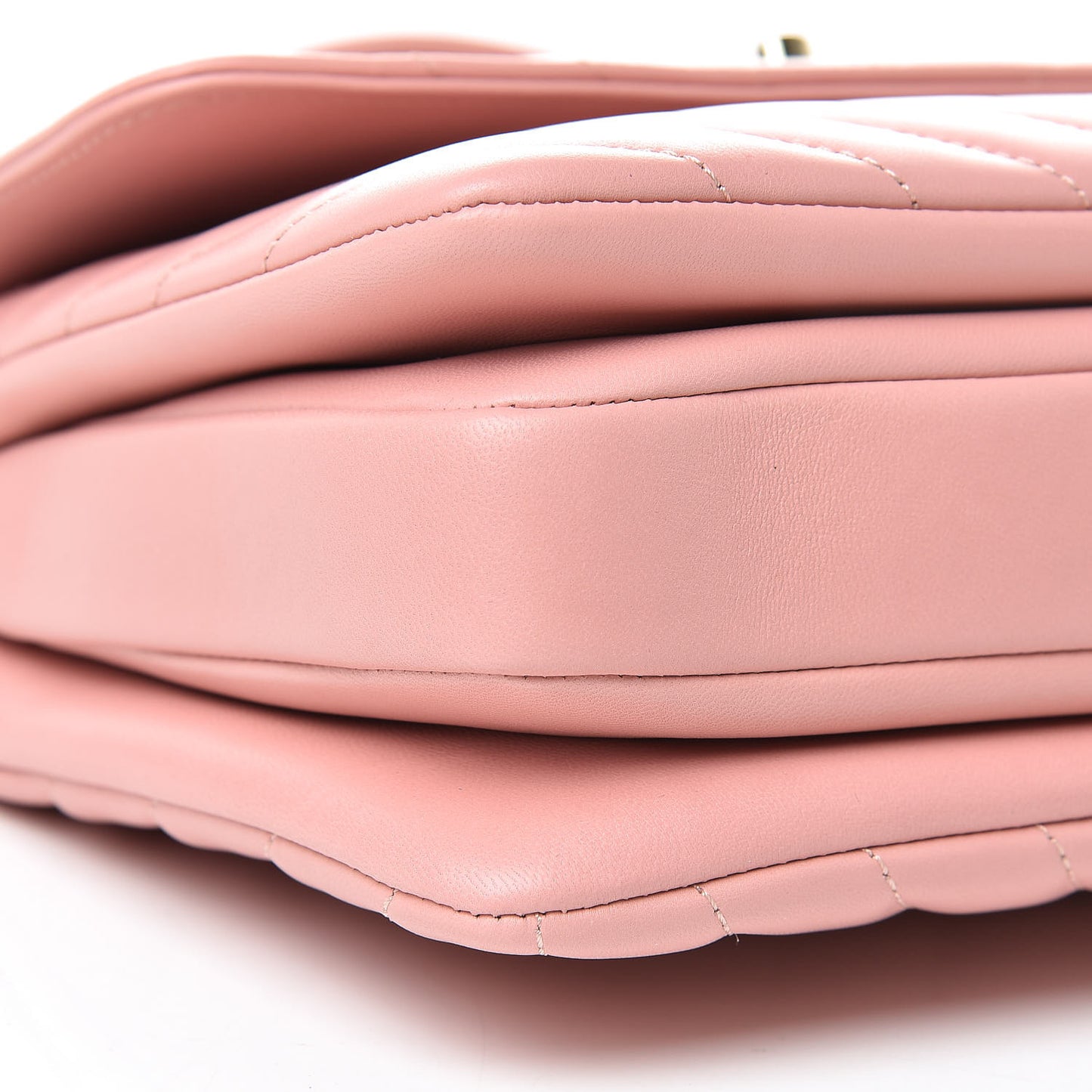 Lambskin Chevron Quilted Small Trendy CC Dual Handle Flap Bag Light Pink