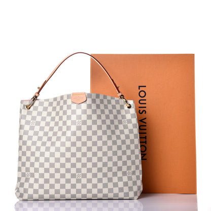 Louis Vuitton Damier Azur Graceful MM Rose Ballerine 8 of 9