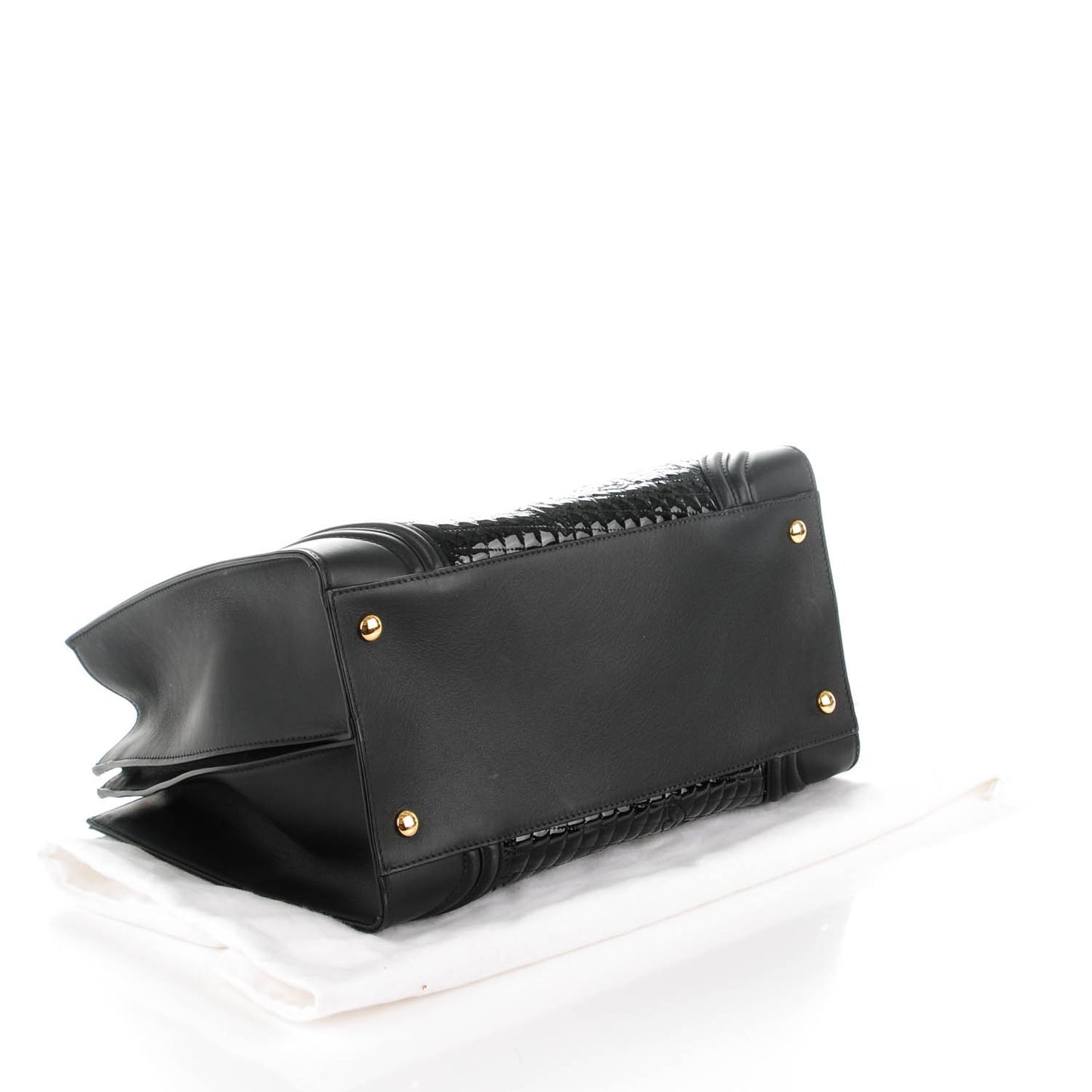 Patent Micro Vanitas Icon Handbag Black