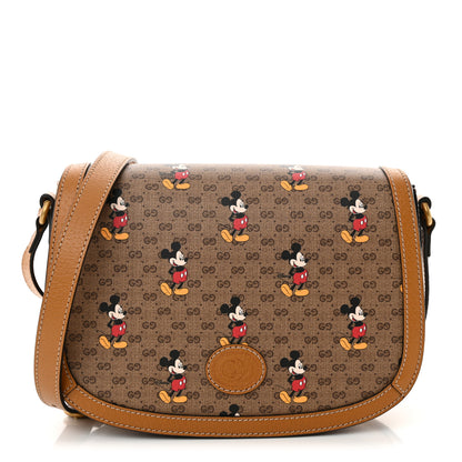 Gucci X DISNEY Mini Vintage GG Supreme Monogram Mickey Mouse Small Flap Messenger Bag Beige Vintage Sun Oil 1 of 10