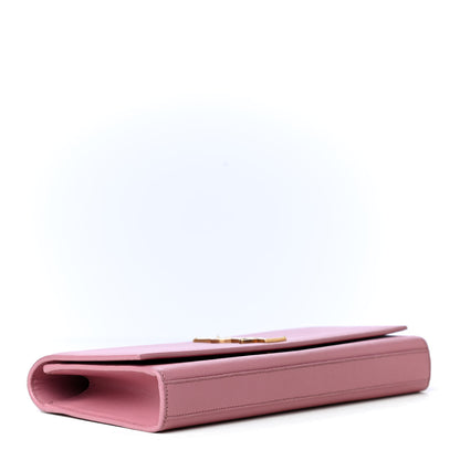 Saint Laurent Grain De Poudre Classic Monogram Cassandre Clutch Pink 3 of 5