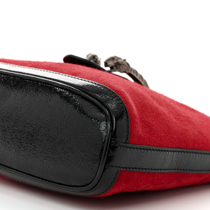 Gucci Suede Patent Medium Dionysus Bucket Bag Red 10 of 11