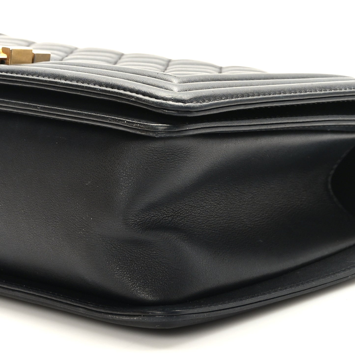 Calfskin Quilted Medium Boy Flap Black