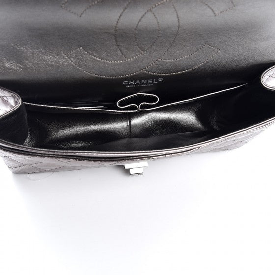 Metallic Calfskin Quilted 2.55 Reissue 227 Flap Silver