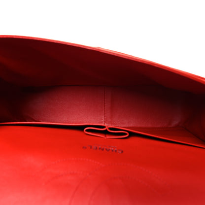 Chanel Lambskin Quilted Jumbo Double Flap Red 5 of 10