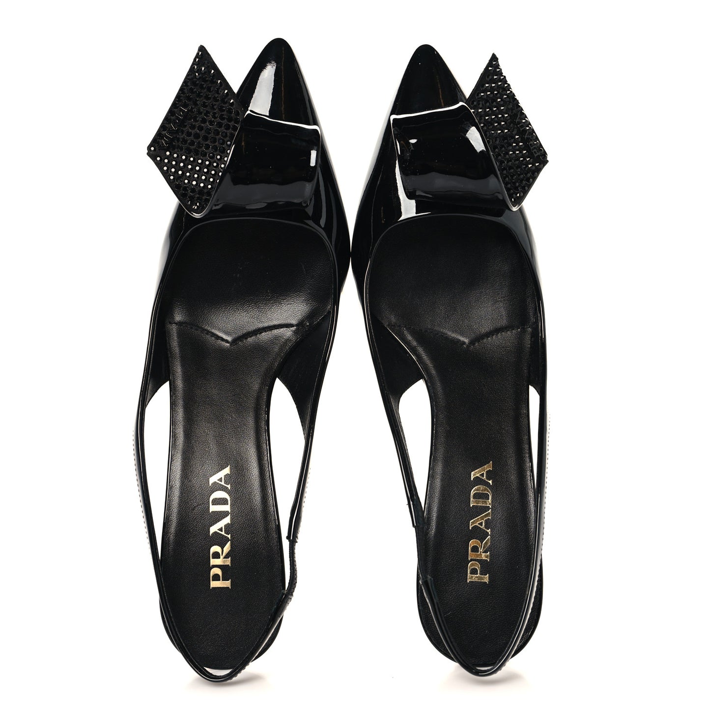 Vernice Crystal Bow Slingback Pumps 39 Black
