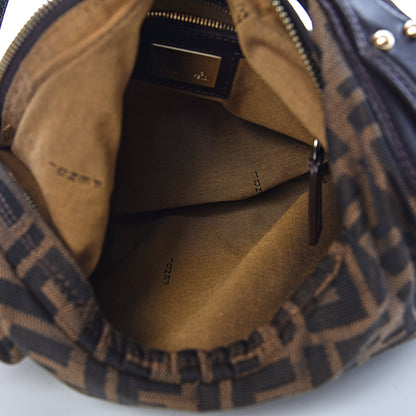 Fendi Zucca Cuoio Lucido Small Chef Hobo Tobacco Moro 6 of 11