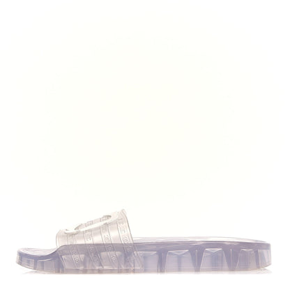 Chanel PVC Transparent CC Flat Slide Sandals 39 White 1 of 6