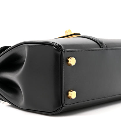 Celine Satinated Calfskin Mini 16 Top Handle Bag Black 12 of 12
