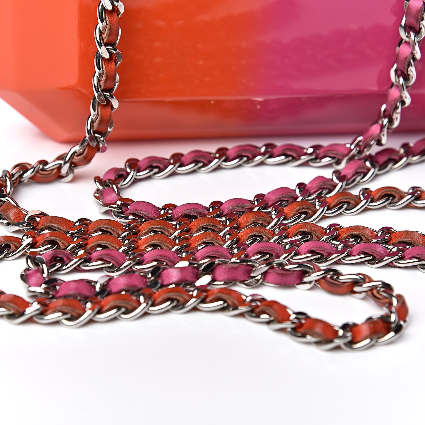 Faded Plexiglass CC Boy Brick Clutch Pink Orange