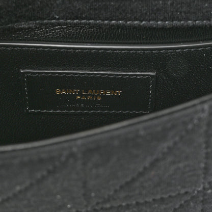 Saint Laurent Jersey Wool Patchwork Monogram Medium Jamie Baguette Black 6 of 9