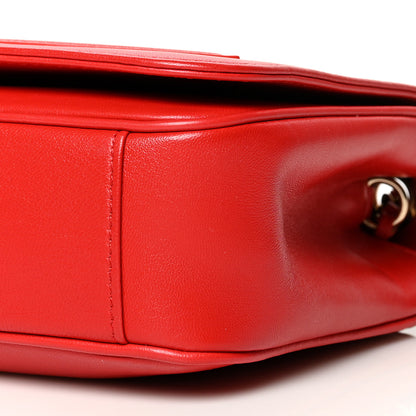 Chanel Lambskin CC Mania Flap Bag Red 9 of 9