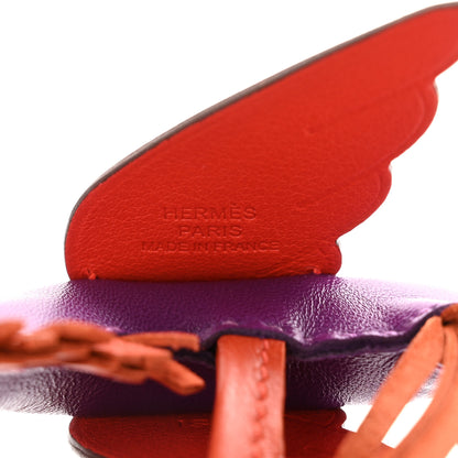 Hermes Milo Lambskin Grigri Rodeo Pegase Horse Bag Charm PM Violet Cornaline Capucine 3 of 5