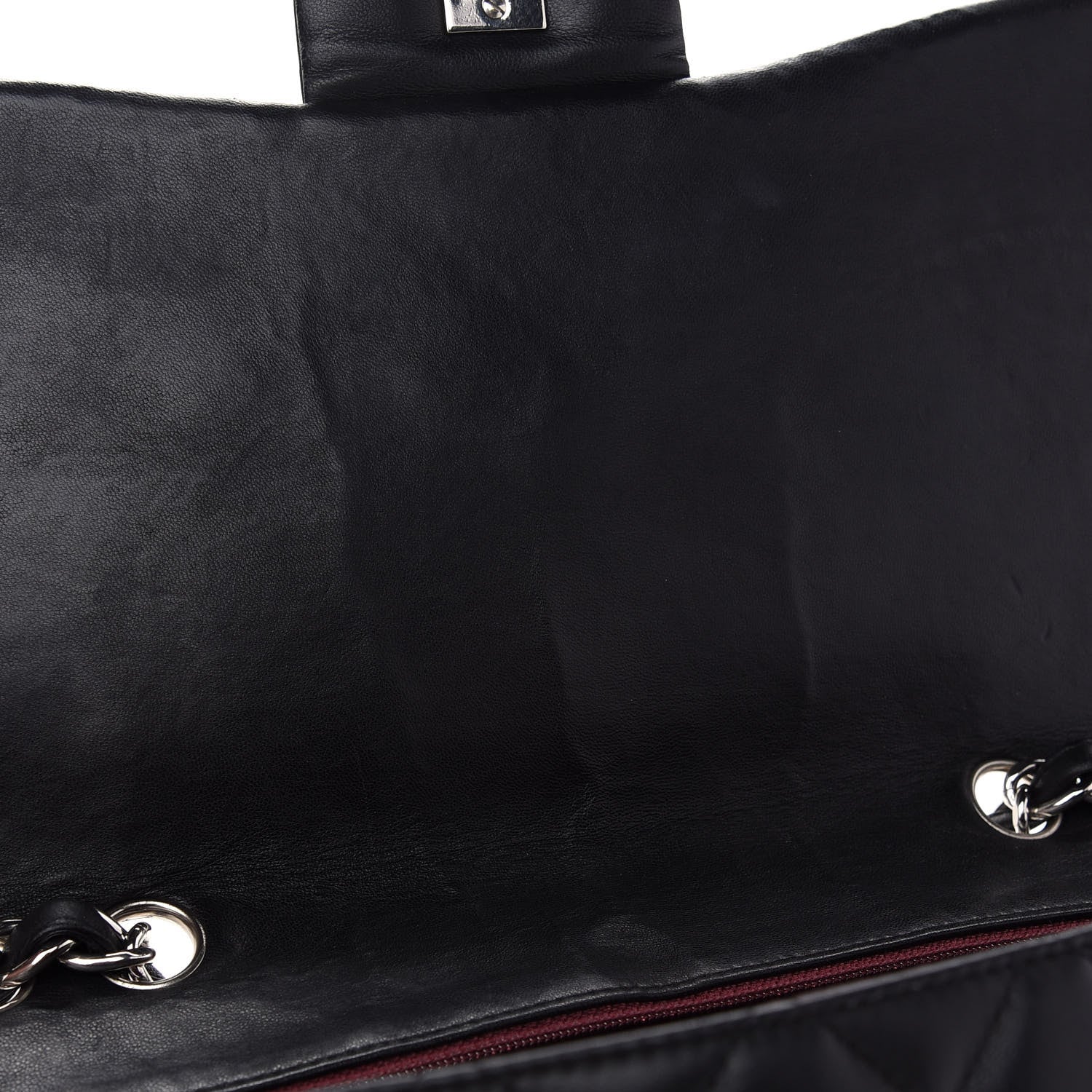 Chanel Lambskin Quilted Jumbo Single Flap Black 10 of 11