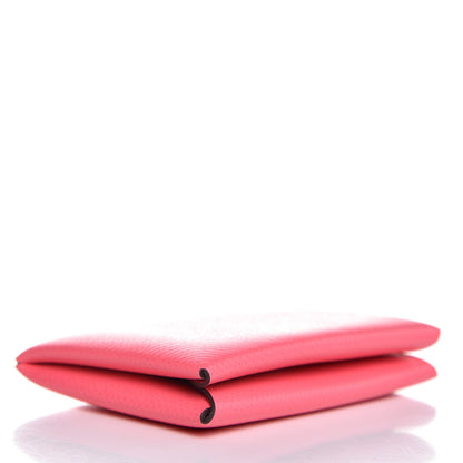 Hermes Epsom Calvi Card Case Rose Azalee 4 of 8