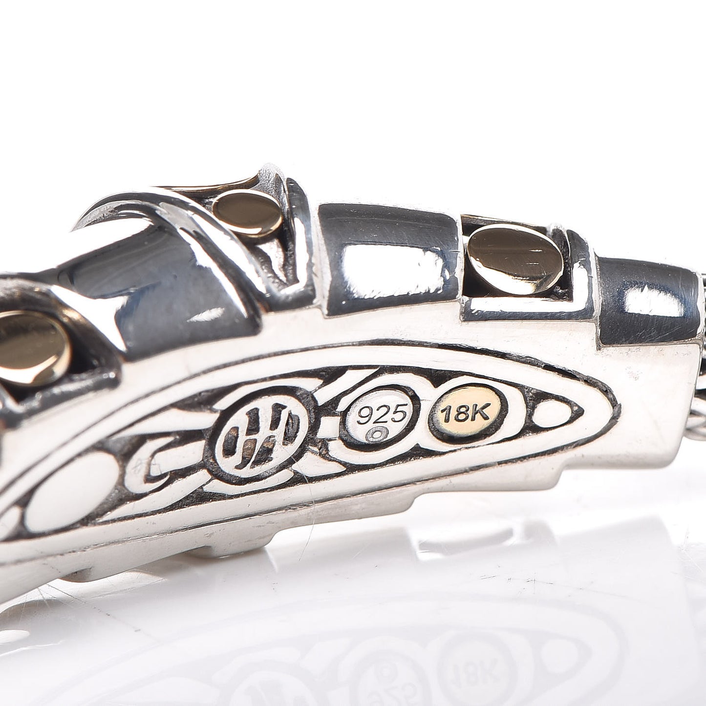 Sterling Silver 18K Yellow Gold Dot Deco Station Bracelet