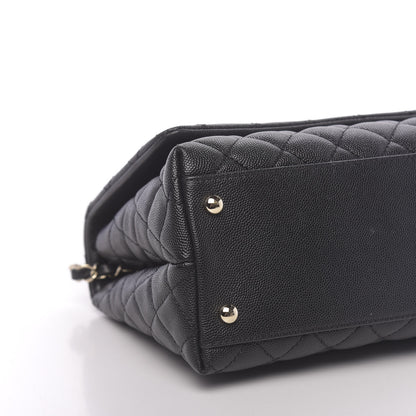 Chanel Caviar Quilted Small Coco Handle Flap Black 9 of 11