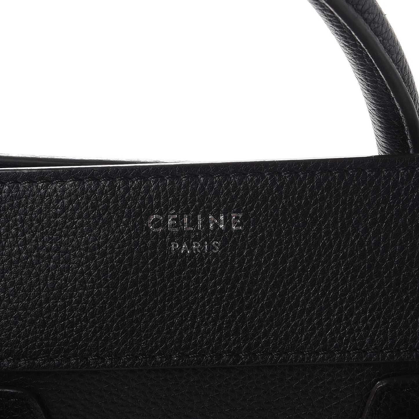 Drummed Calfskin Mini Luggage Black