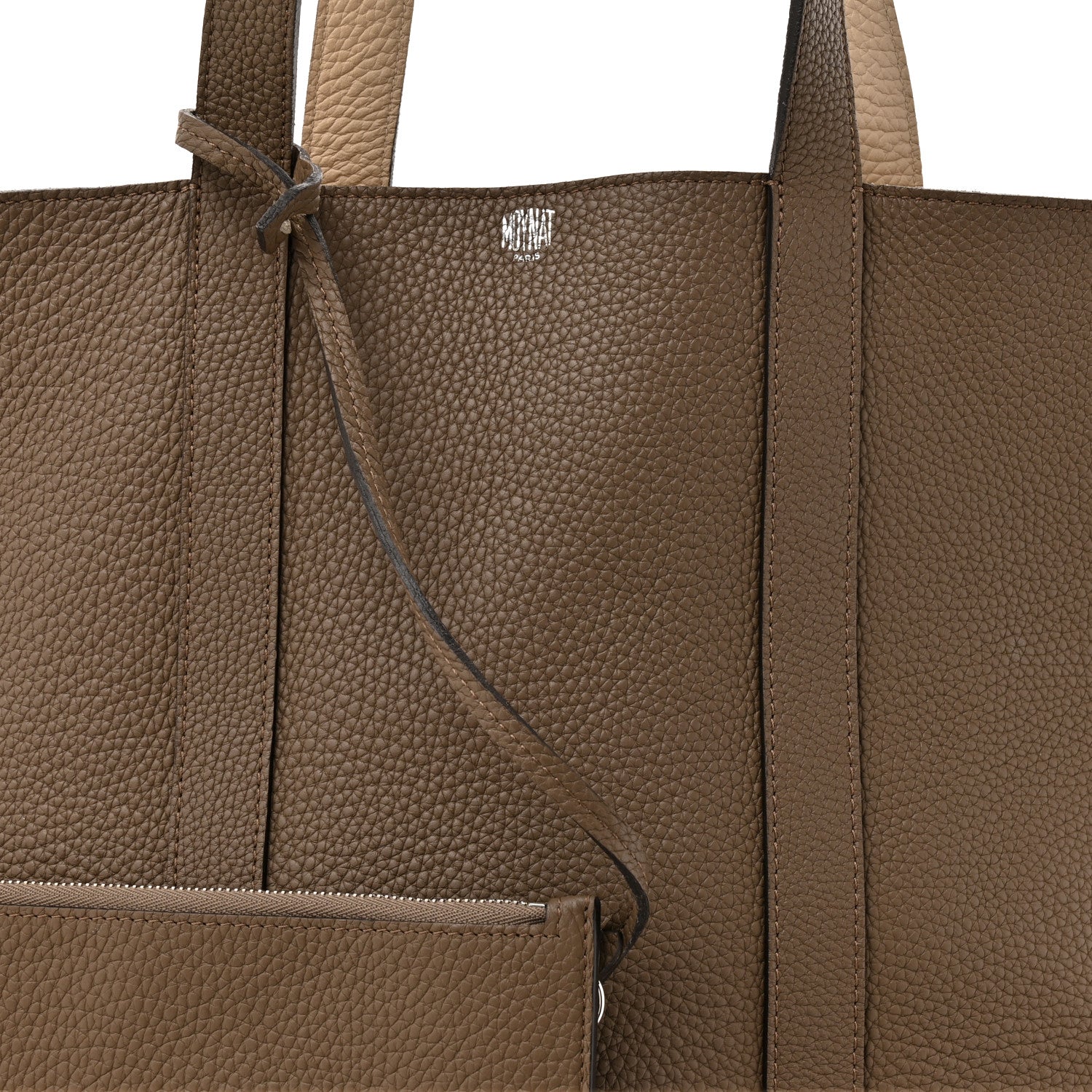 Moynat Taurillon Duo Cabas MM Tote Taupe 8 of 11