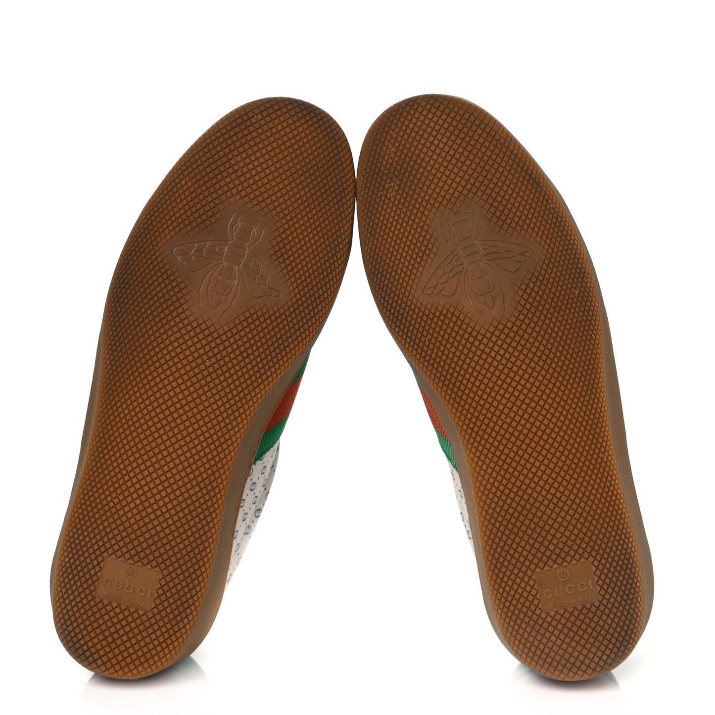 X DAPPER DAN Calfskin Suede GG Micro Monogram G74 Sneakers 36.5 Emerald Mystic White