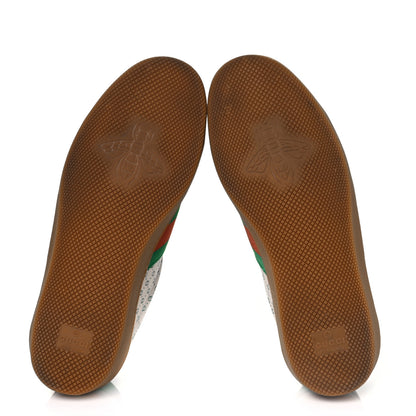 Gucci X DAPPER DAN Calfskin Suede GG Micro Monogram G74 Sneakers 36.5 Emerald Mystic White 6 of 10