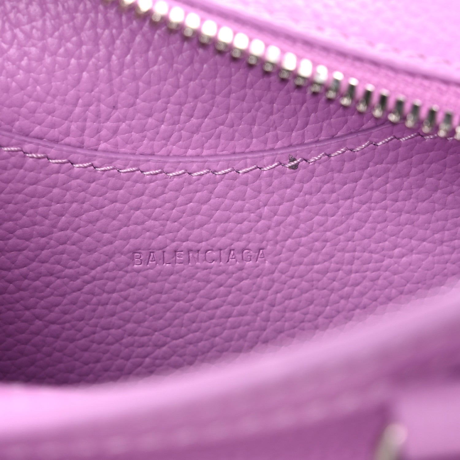 Balenciaga Grained Calfskin Neo Classic Silver Hardware Nano City Crossbody Lilac 5 of 8