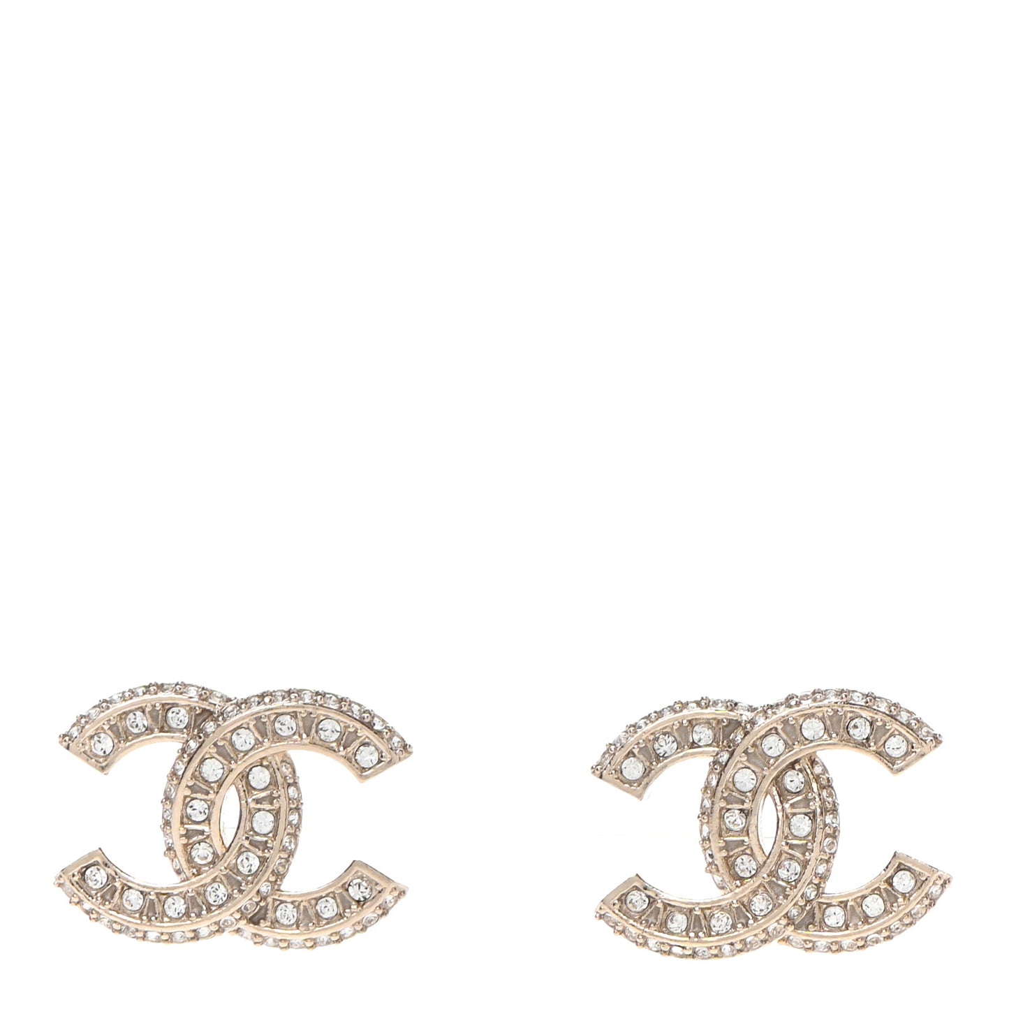 Crystal CC Earrings Gold