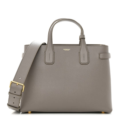 Burberry Derby Calfskin House Check Medium Banner Tote Taupe Brown 1 of 10