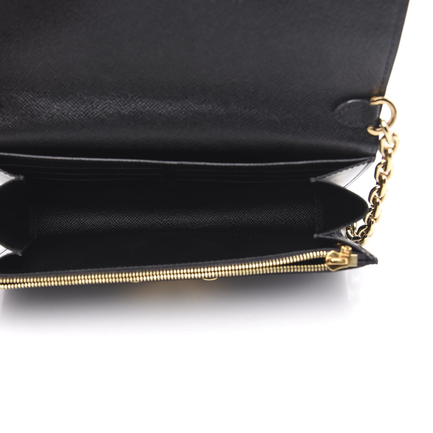 Epi Sequin Bird Twist Chain Wallet PM Black