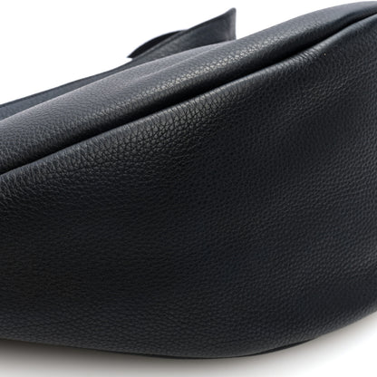 The Row Grained Calfskin Large Slouchy Banana Bag Black 8 of 9