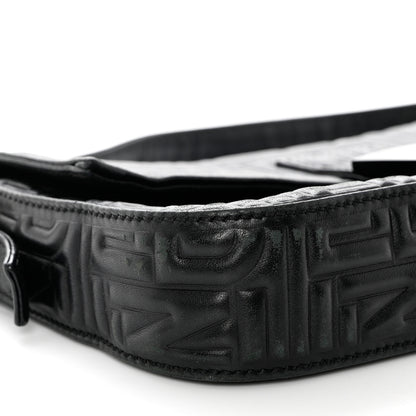 Fendi Nappa Logo Embossed Baguette Black 9 of 10
