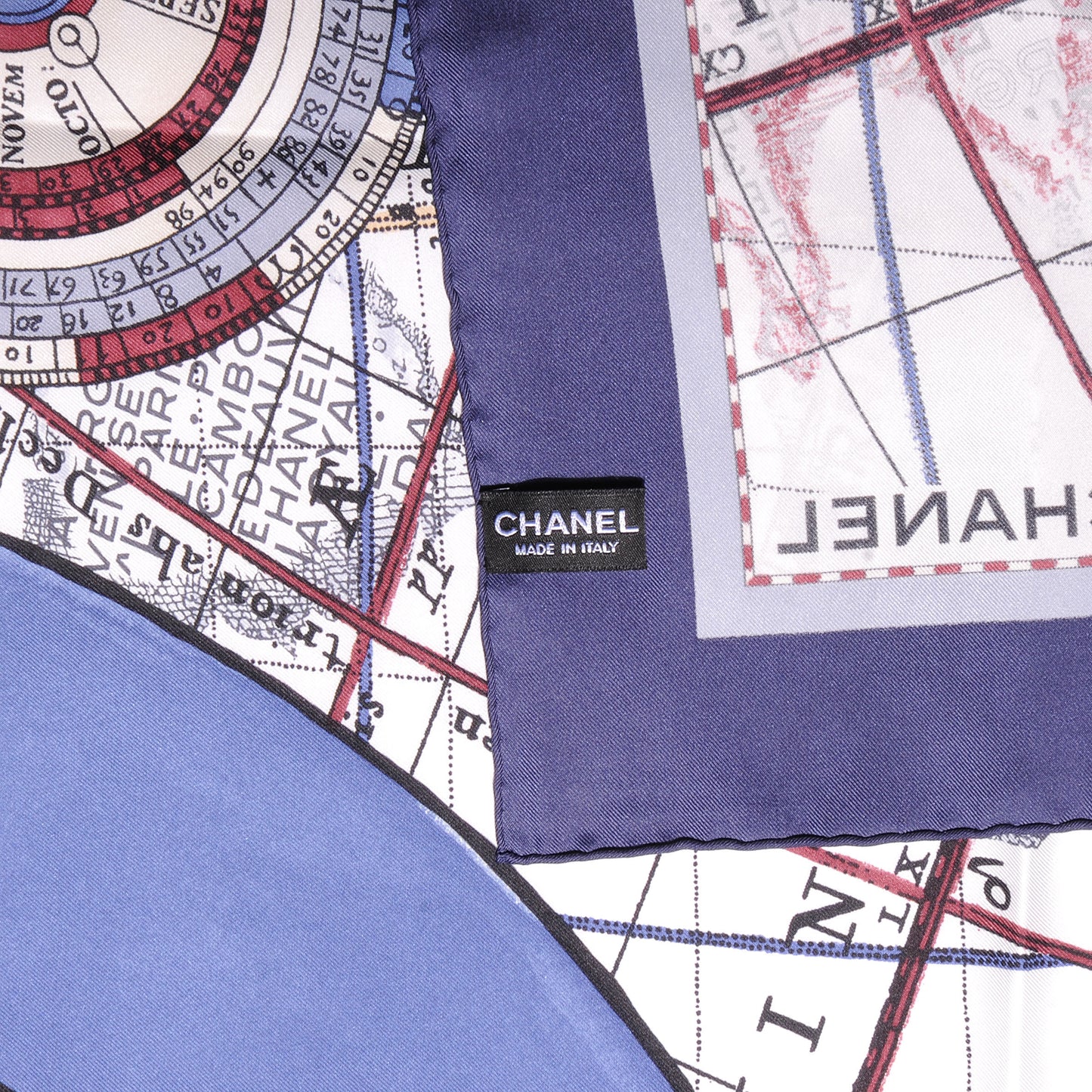 Silk Map Square Scarf CC