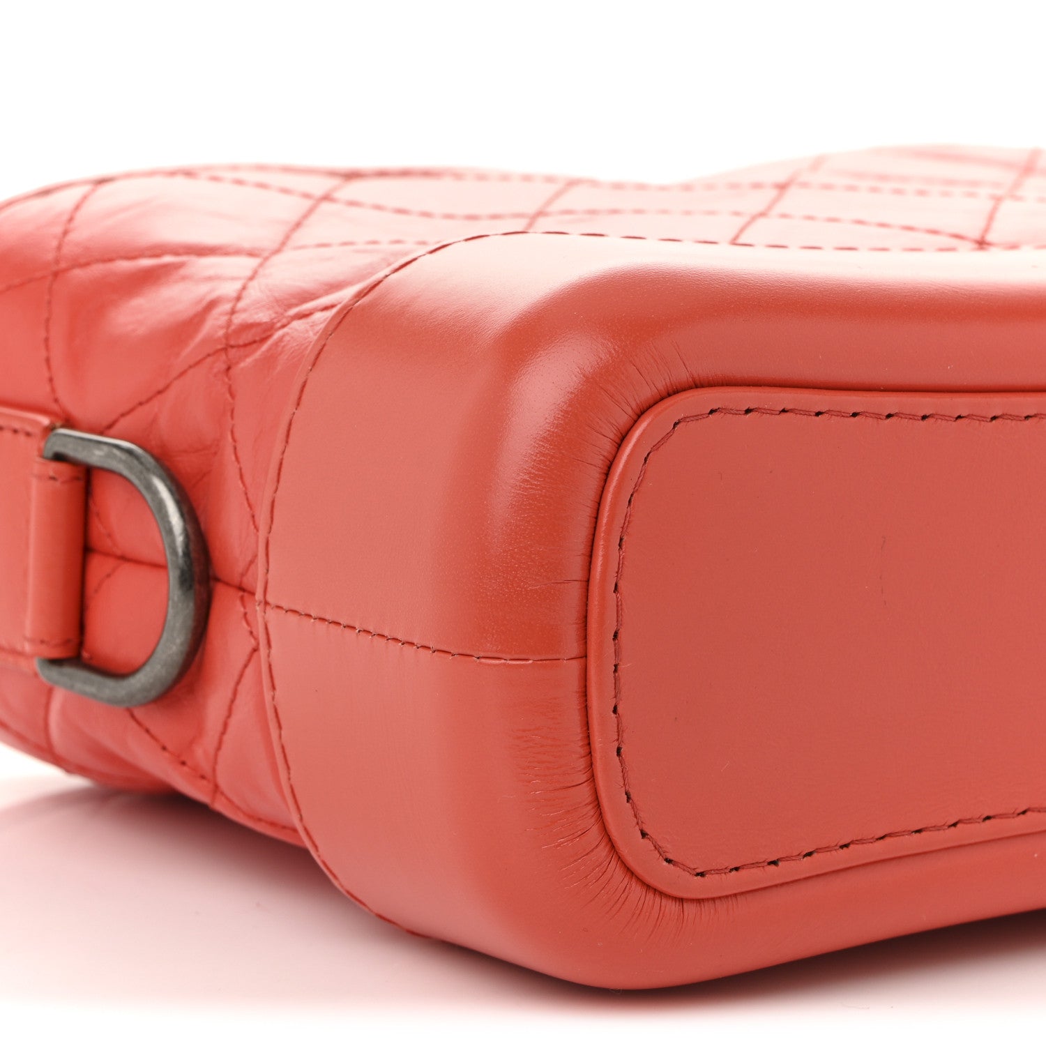 Chanel Aged Calfskin Quilted Small Gabrielle Hobo Red 9 of 10