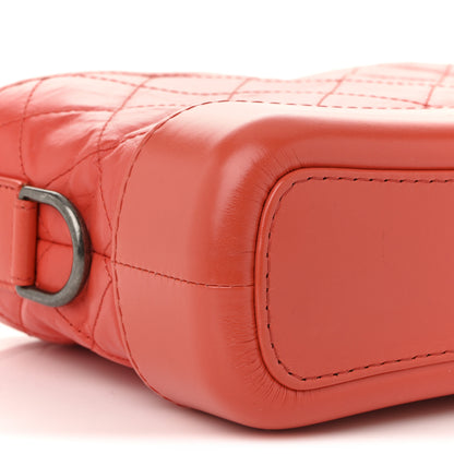 Chanel Aged Calfskin Quilted Small Gabrielle Hobo Red 9 of 10