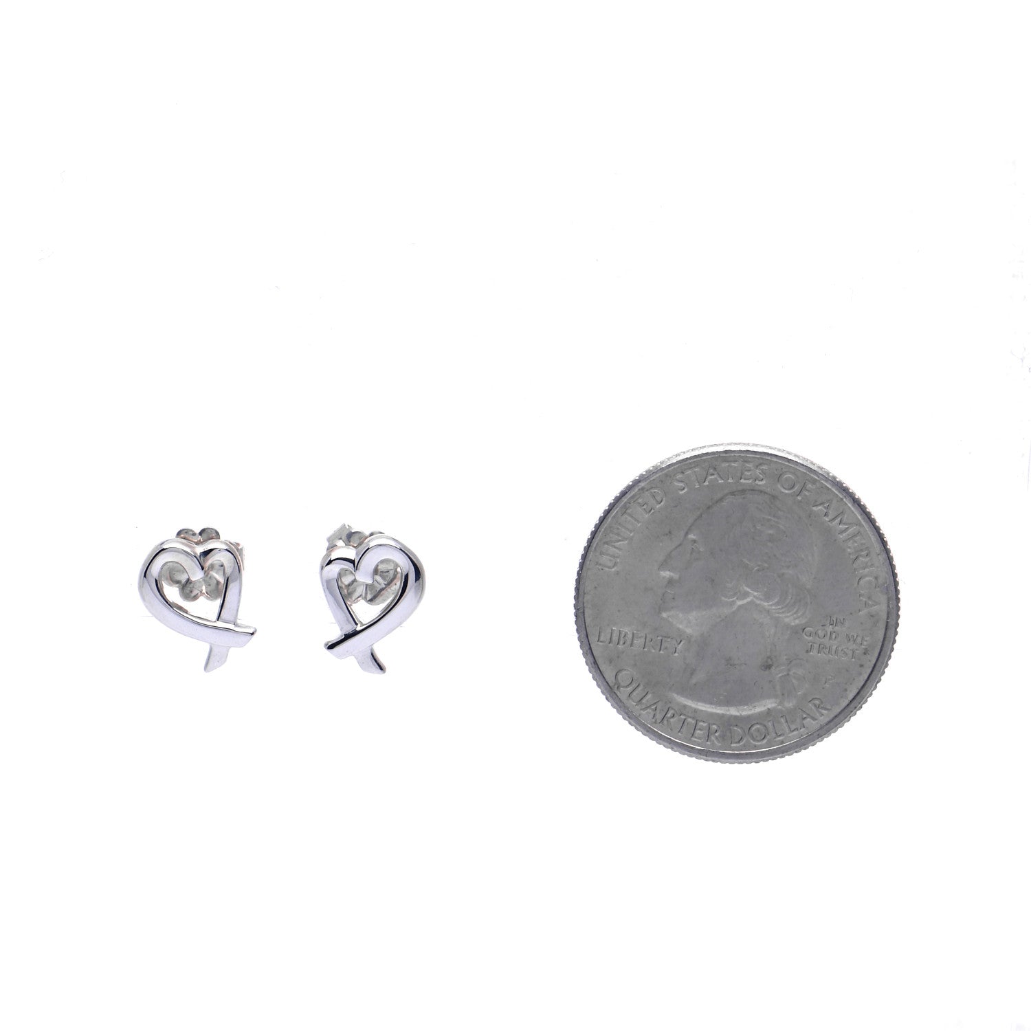 Tiffany Sterling Silver Mini Paloma Picasso Loving Heart Earrings 2 of 5
