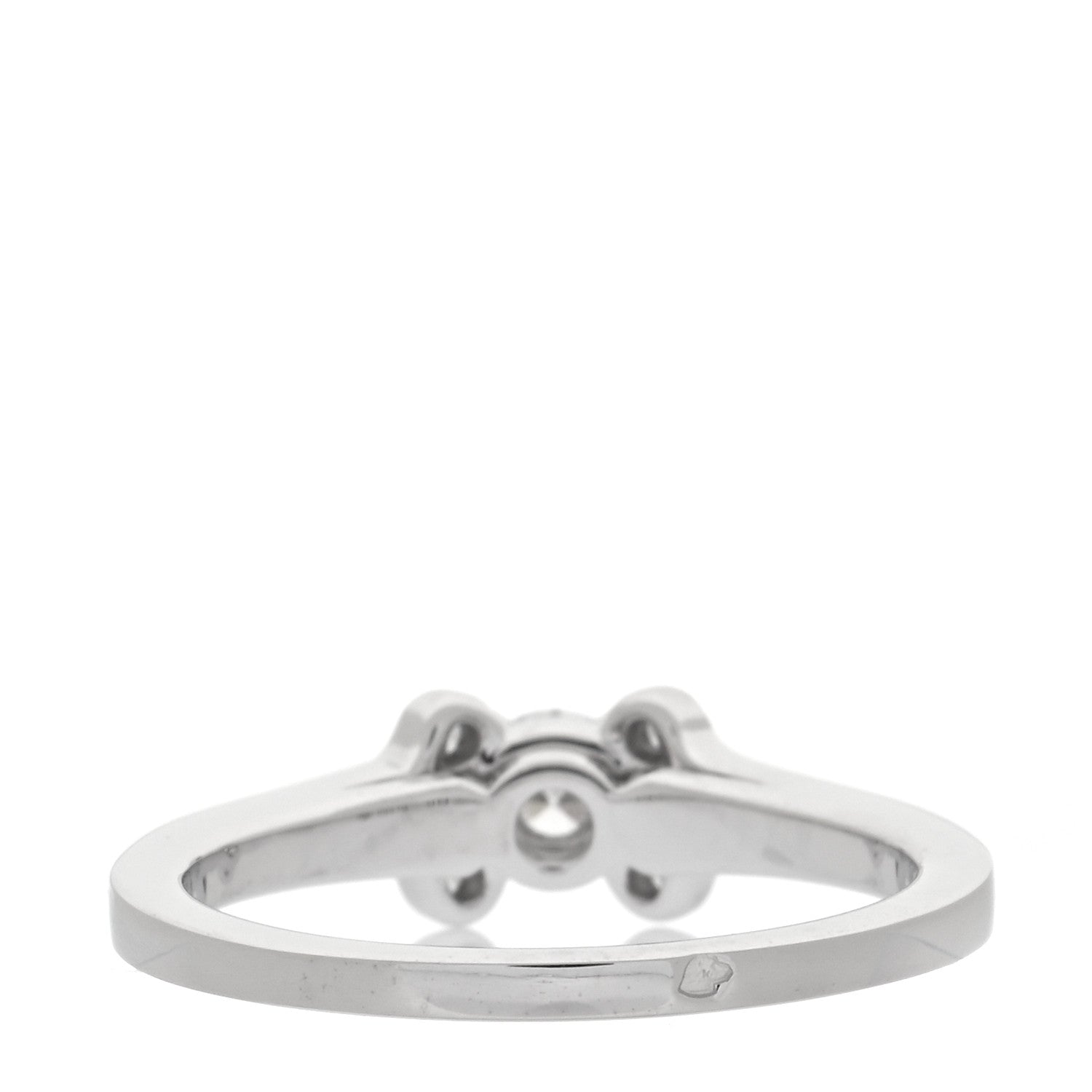 Cartier Platinum Diamond .21ct Ballerine Solitaire Engagement Ring 51 5.75 3 of 6