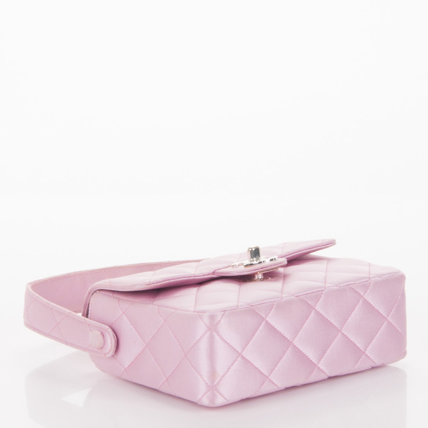 Satin Quilted Evening Bag Pink